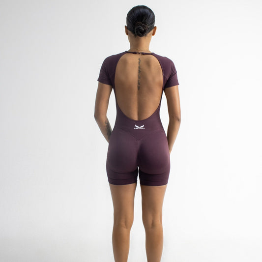 Rise Open Back Short Sleeve Onepiece